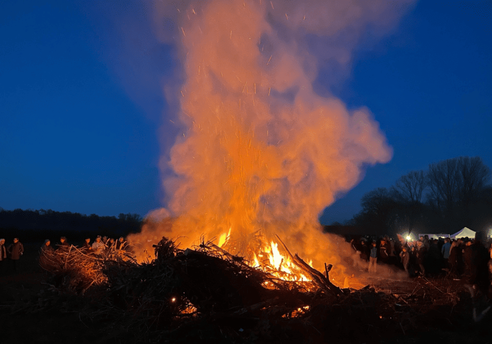 Osterfeuer in Münster